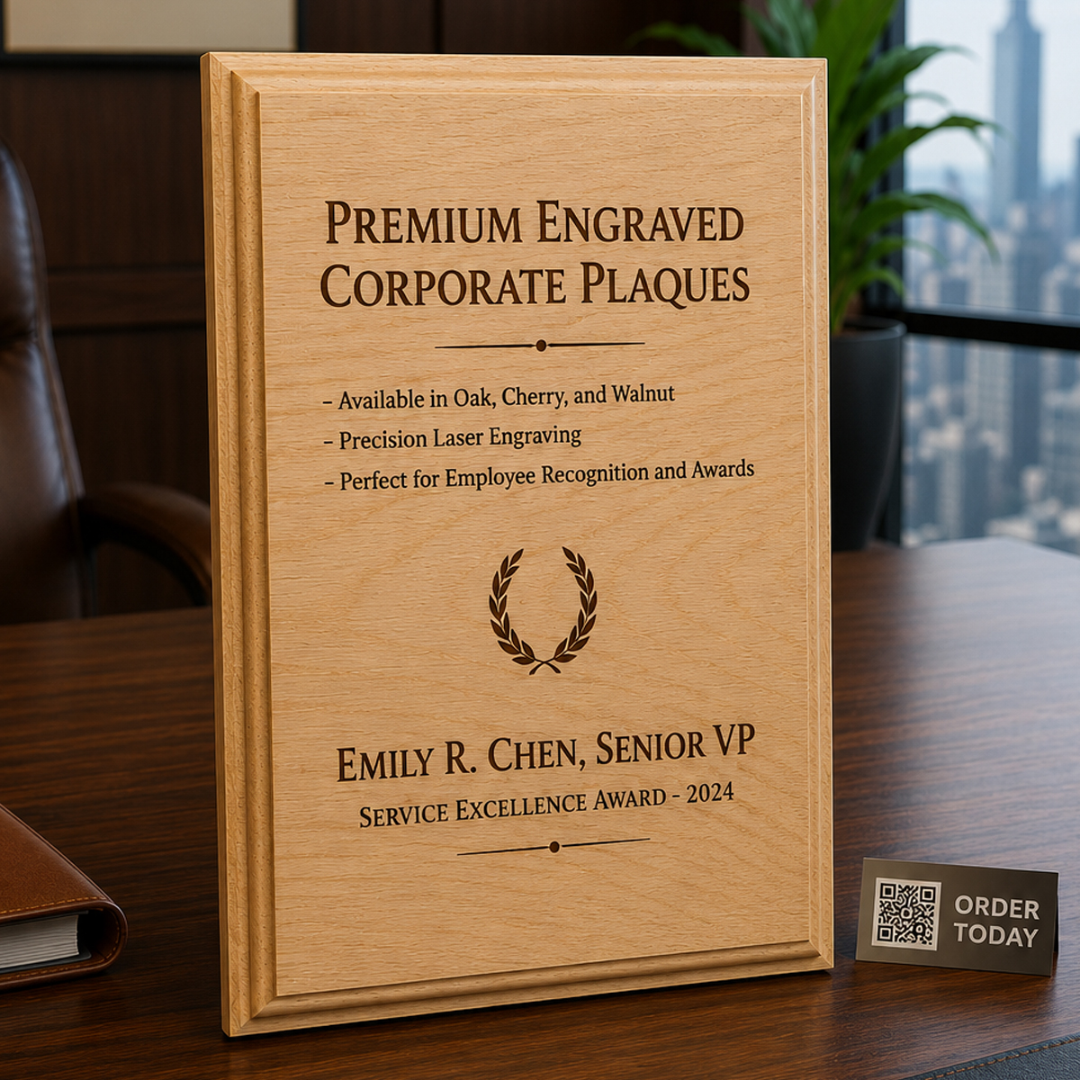8x12CERTIFICATE WOODENPLAQUE