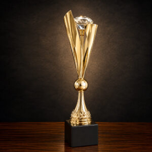 Premium Gold Spiral Trophy with Black Base