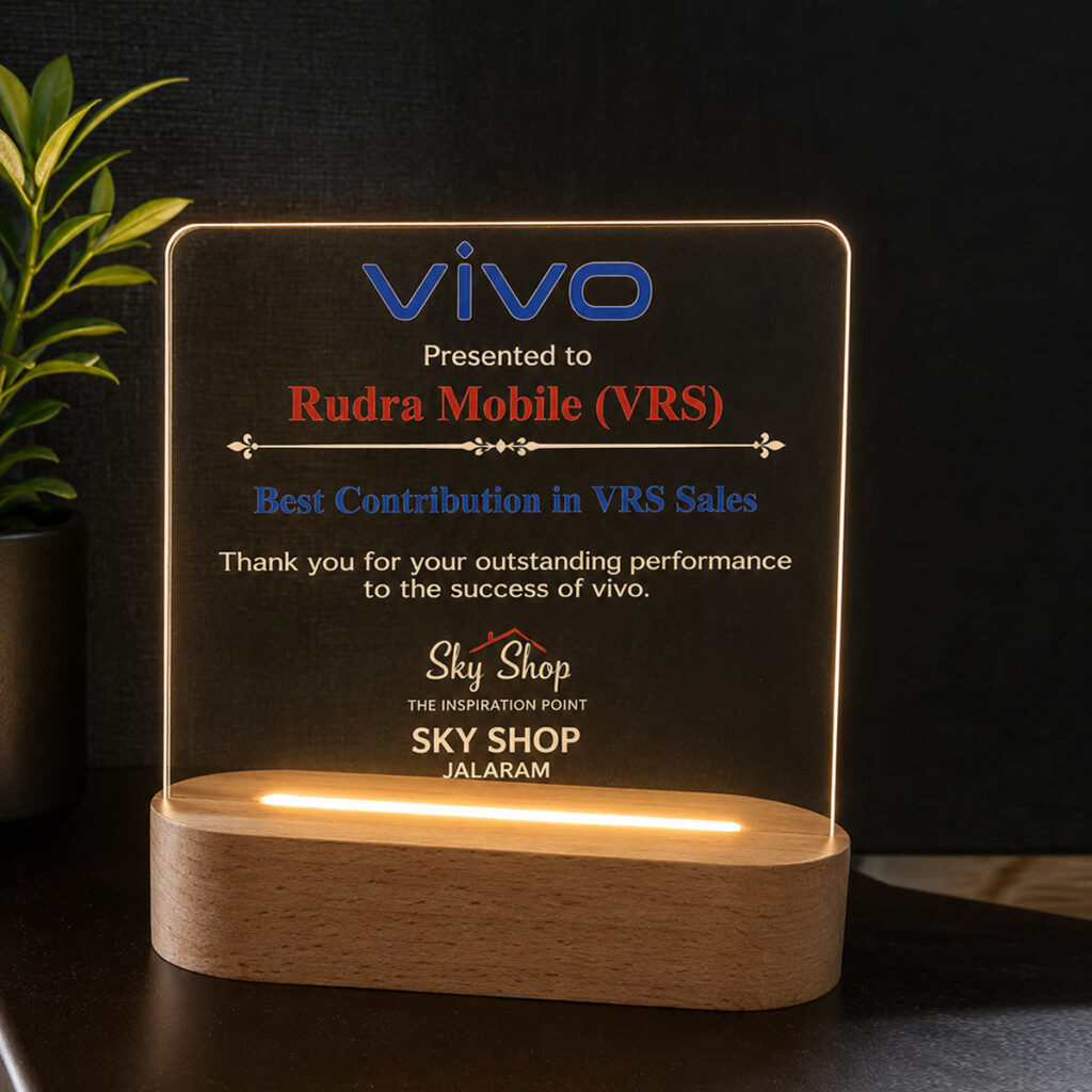ovel Wooden Led_Acrtlic