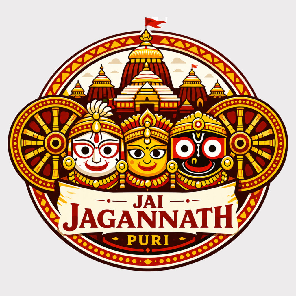Jagannath Temple Theme Fridge Magnet