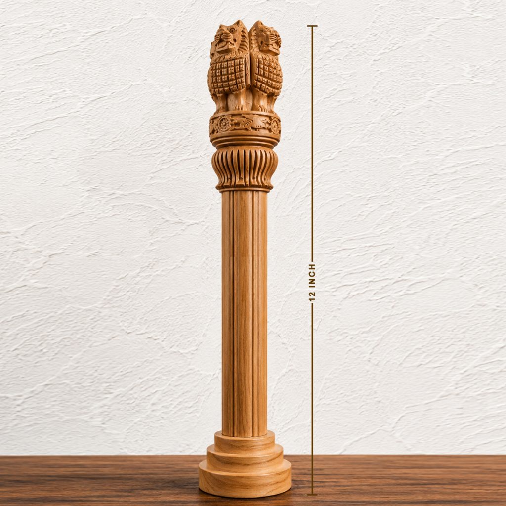 Wooden Ashoka Pillar 12 inch