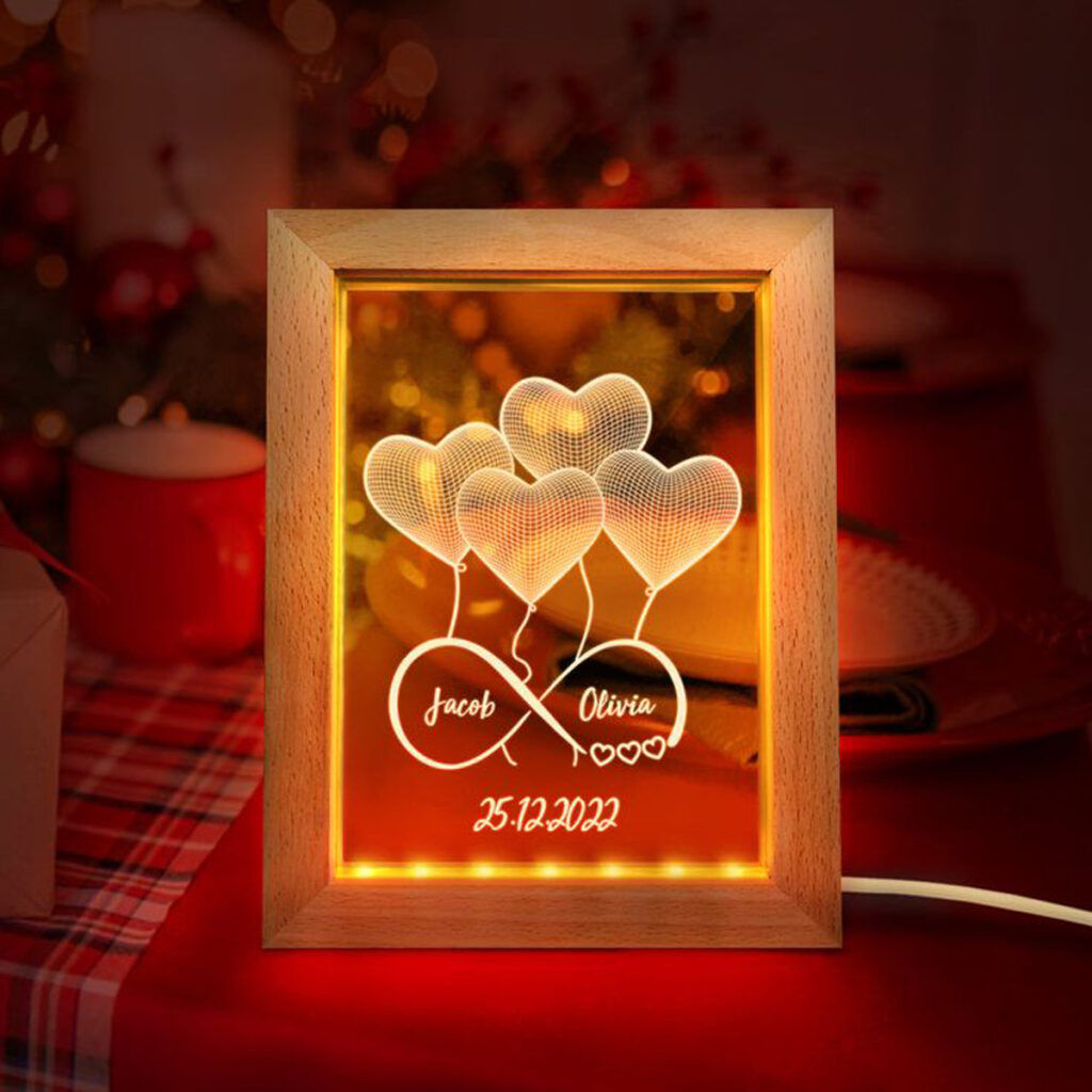 LED acrylic Wooden frame