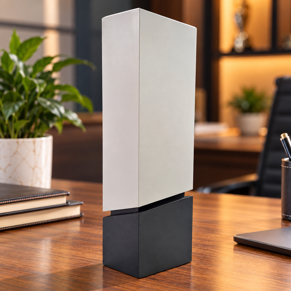 Premium Wooden Recognition Trophy for Office Awards