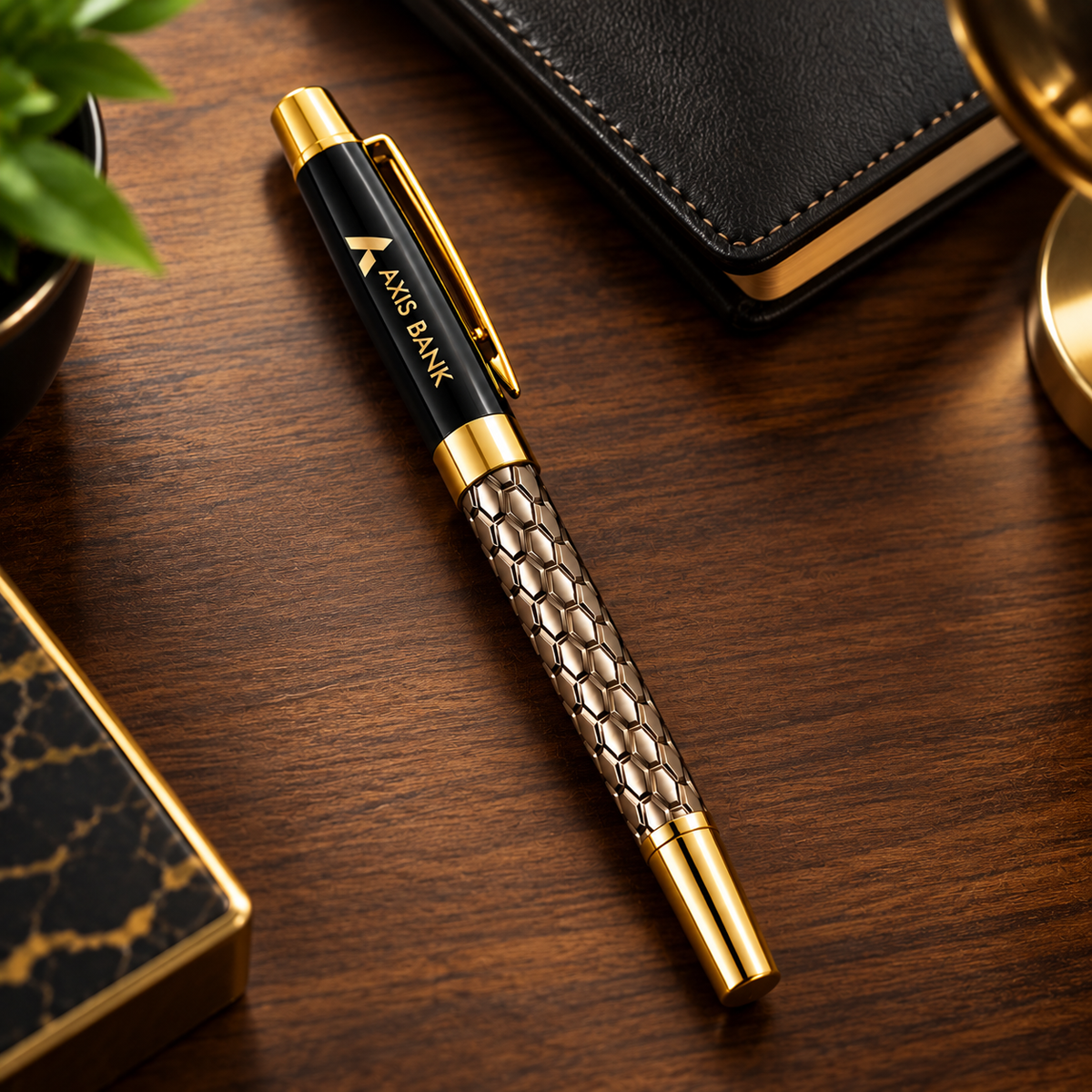 Premium black and gold designer pen
