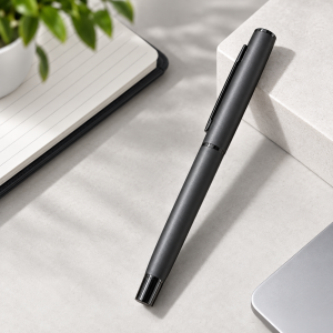 Black metal ball pen