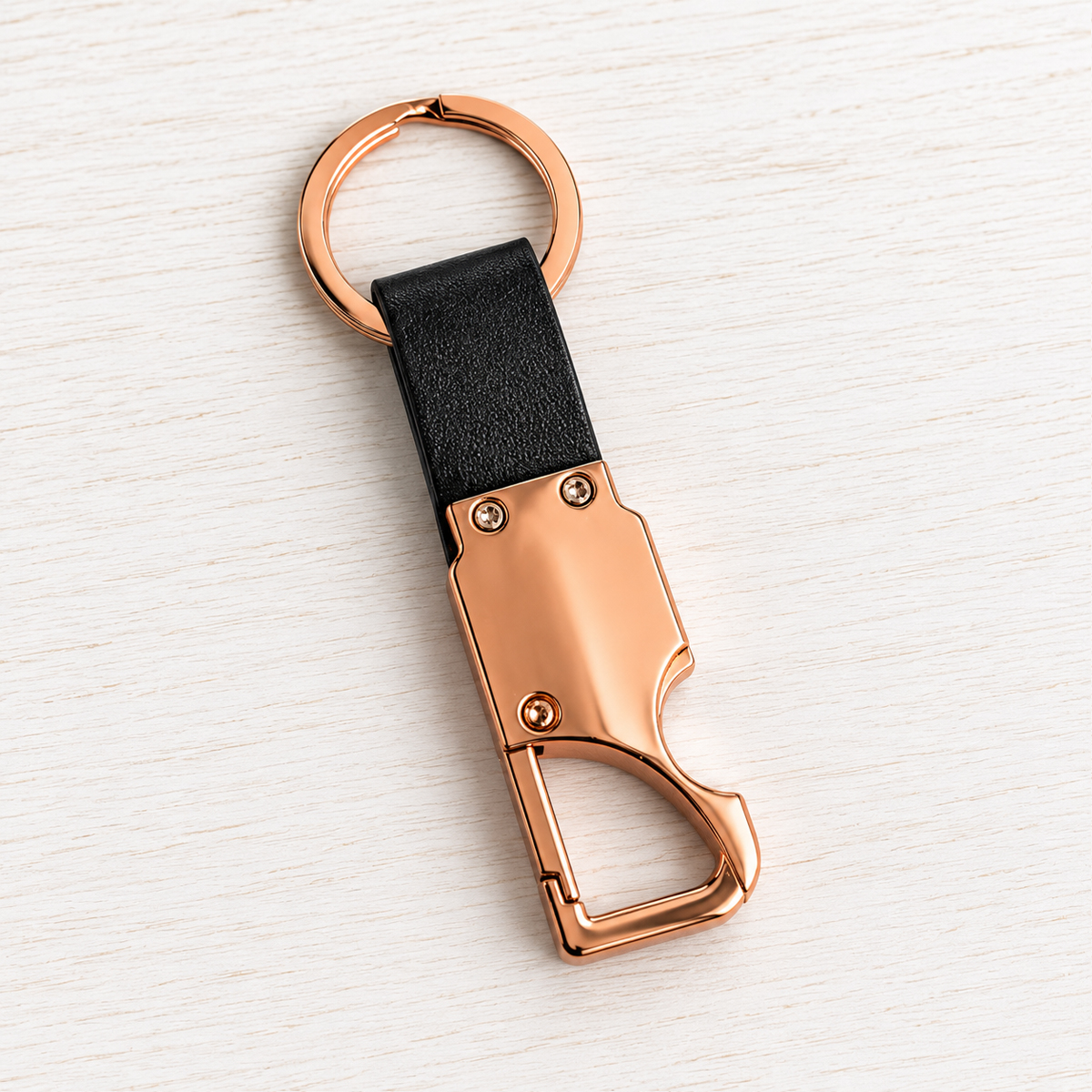 Rosegold metal keyring