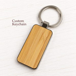 Wooden keychain with Branding